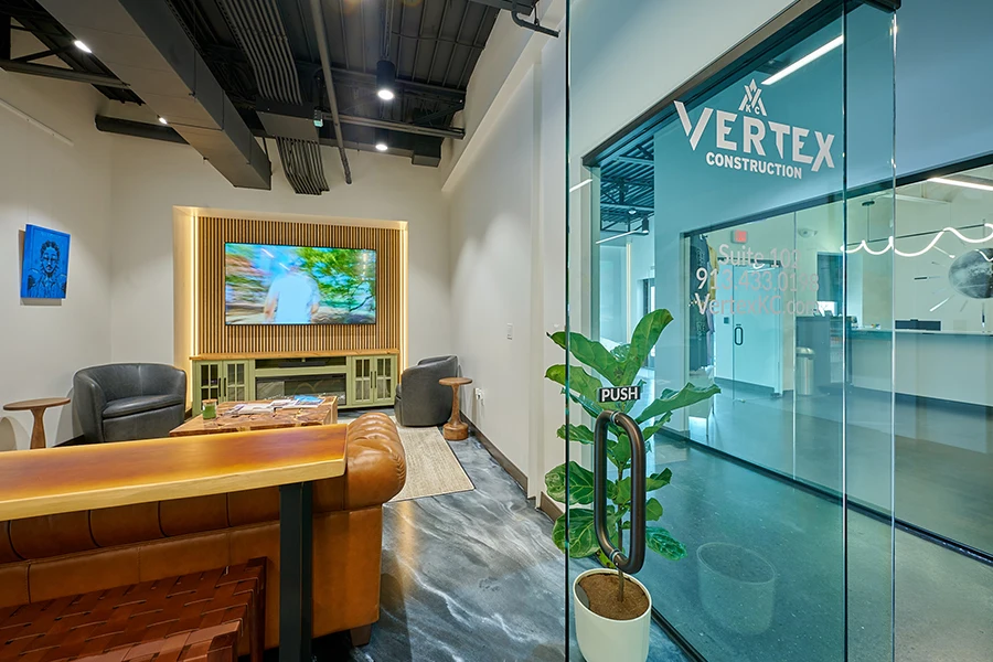 Commercial Contractors Kansas City KS Vertex Office Staff Lounge